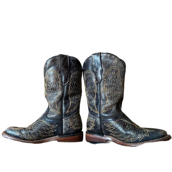 Corral Boots Kids Brown Tan Cross Size 11 - Picture 4 of 13